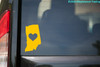 INDIANA HEART State Vinyl Decal Sticker 6" x 4" Love IN