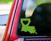 LOUISIANA HEART State Vinyl Decal Sticker 6" x 5.5" Love LA