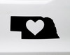 Nebraska Vinyl Decal - Home State Heart Love Native Nebraskan - Die Cut Sticker