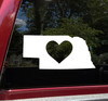 Nebraska Vinyl Decal - Home State Heart Love Native Nebraskan - Die Cut Sticker