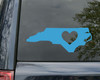 North Carolina Vinyl Decal - Heart Love Home State Native North Carolinian - Die Cut Sticker
