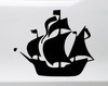 Pirate Ship vinyl decal featuring a classic sailing vessel silhouette with multiple sails and flags