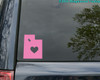 UTAH HEART State Vinyl Decal Sticker 6" x 4.75" Love UT