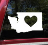 Washington Vinyl Decal  - Heart Love Home State Native Washingtonian PNW - Die Cut Sticker
