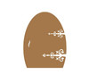Fairy Door vinyl decal with rounded arched doorway, decorative hinges and whimsical fantasy design