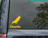 BUDGIE with Personalized Name Vinyl Sticker - Budgerigar Parakeet Parrot Bird - Die Cut Decal