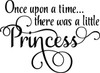 Once Upon a Time There Was a Little Princess 13" x 9.5" Vinyl Decal Sticker