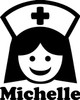 NURSE with Personalized Name 5" x 6.25" - V2 - Vinyl Decal Sticker  - ER OR RN LPN