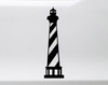 Lighthouse vinyl decal featuring a tall striped coastal beacon silhouette in a classic nautical design