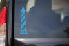 Lighthouse vinyl decal featuring a tall striped coastal beacon silhouette in a classic nautical design