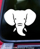 ELEPHANT HEAD Vinyl Sticker - Trunk Tusks Ears Baby African Asian - Die Cut Decal