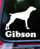 German Shorthaired Pointer with Custom Name Vinyl Decal - Dog GSP - Die Cut Sticker