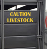 CAUTION LIVESTOCK Vinyl Decal - Cattle Horse Trailer - Die Cut Sticker