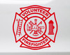 Volunteer Firefighter Vinyl Decal - VFD Fire Dept Maltese Cross - Die Cut Sticker