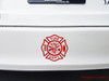 FIRE DEPARTMENT Vinyl Sticker - FD Firefighter Maltese Cross - Die Cut Decal