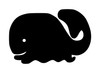 Cute whale silhouette vinyl decal for boats vehicles RV campers ocean nautical and coastal applications