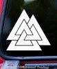 VALKNUT ODIN'S KNOT  Vinyl Decal Sticker - Viking Fallen Warrior Symbol