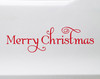 Merry Christmas vinyl decal in Albemarle Swash font for holiday windows storefronts glass doors and seasonal displays