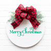 Merry Christmas vinyl decal in Albemarle Swash font for holiday windows storefronts glass doors and seasonal displays
