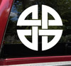 Shield Knot Vinyl Decal - Norse Four Corners Quaternary Knot - Die Cut Sticker