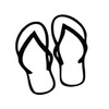 Flip Flops Vinyl Decal  - Summer Beach Pool Thongs Jandals  - Die Cut Sticker