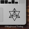 2x MERKABA STAR TETRAHEDRON 2.5" x 2" Vinyl Decal Stickers - Sacred Geometry