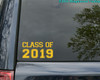 CLASS OF 2019 Vinyl Sticker - Graduation - High School - University College - Die Cut Decal