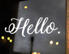 Hello Script Vinyl Decal for Front Door Porch Window and Entryway Decor