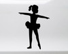 Ballet Dancer V4 ballerina silhouette vinyl decal for dance students and studios