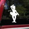 Ballet Dancer V3 ballerina silhouette vinyl decal for dance students and studios