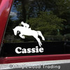 HORSE JUMPING with Personalized Name Vinyl Sticker - Show Jumping - Die Cut Decal