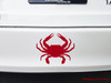 Crab vinyl decal with raised claws and detailed coastal marine silhouette