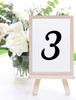 Kathya font table number vinyl decals for wedding reception and event seating available in sets 1-12, 1-24 or 1-50