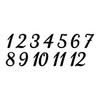Kathya font table number vinyl decals for wedding reception and event seating available in sets 1-12, 1-24 or 1-50