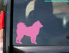 Alaskan Malamute vinyl decal Mal dog silhouette with curled tail