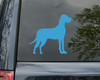Standing Great Dane vinyl decal silhouette with mirror orientation option