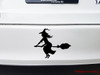 Witch on Broomstick V4 | Custom Halloween Decal Sticker