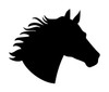Horse Head -V4- Vinyl Decal Sticker - Equestrian Farm Riding Dressage Equine Profile Silhouette