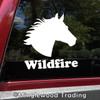 Horse Head -V4- with Personalized Name Vinyl Decal Sticker - Equestrian Farm Riding Dressage Equine Profile Silhouette