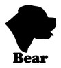 Rottweiler Head Personalized Name Vinyl Decal - Custom Rottie Dog Profile