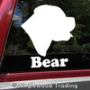 Rottweiler Head Personalized Name Vinyl Decal - Custom Rottie Dog Profile