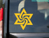 RAELIAN STAR Vinyl Decal Sticker - UFO Religion Raelism Rael Elohim Aliens Spiral Hexagram