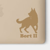 German Shepherd GSD personalized name vinyl decal with standing dog silhouette and mirror option