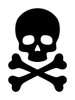 SKULL and CROSSBONES Vinyl Decal Sticker - Death's Head - Skeleton