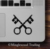 Keys of Heaven Christian vinyl decal inspired by Matthew 16:19 featuring the crossed keys of Saint Peter.