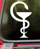 BOWL OF HYGIEIA - Vinyl Decal Sticker - Serpent Chalice Hygeia Pharmacy Symbol