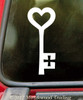 KEY TO HEART - Vinyl Decal Sticker - Symbol of Secret - Love Knowledge Revelation