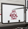 HAPPY CAMPER Vinyl Sticker - RV Travel Trailer TT Camping 5th Wheel Glamping