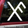 GOOD LUCK BIND RUNE Vinyl Sticker - Gibu Auja Norse Viking Rune Symbol - Die Cut Decal