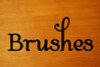 BRUSHES Vinyl Sticker - Bathroom Organization Label - Die Cut Decal - Swash